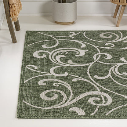 Maribel Traditional Classic All-Over Scroll Indoor/Outdoor Area Rug