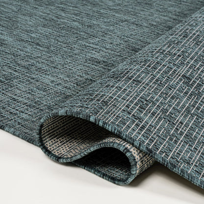 Alda Modern Minimalist Mingled Solid Indoor/Outdoor Area Rug