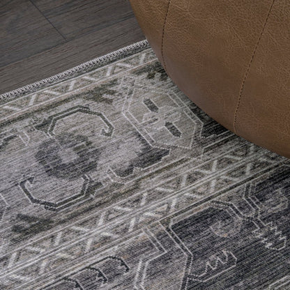 Alanya Ornate Medallion Machine-Washable Area Rug