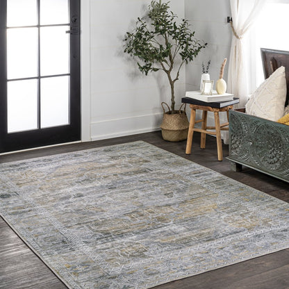 Alanya Ornate Medallion Machine-Washable Area Rug