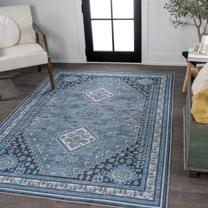 Dalyan Geometric Medallions Machine-Washable Area Rug