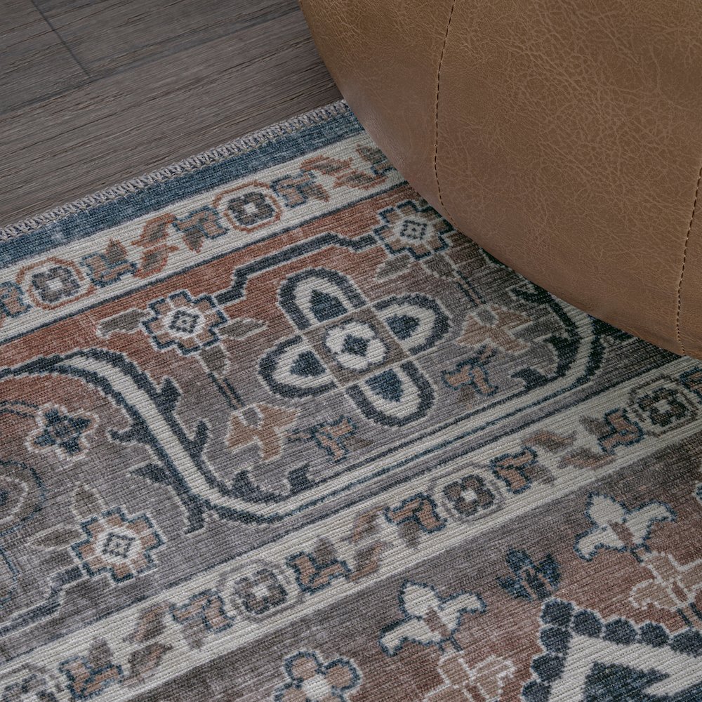 Alacati Ogee Medallion Machine-Washable Area Rug