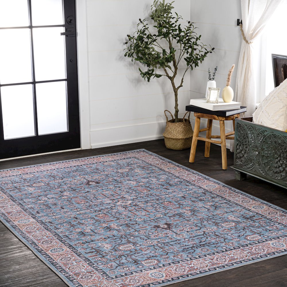 Kemer All-Over Persian Machine-Washable Area Rug