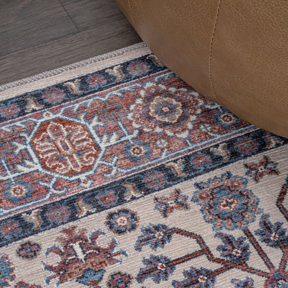 Kemer All-Over Persian Machine-Washable Area Rug
