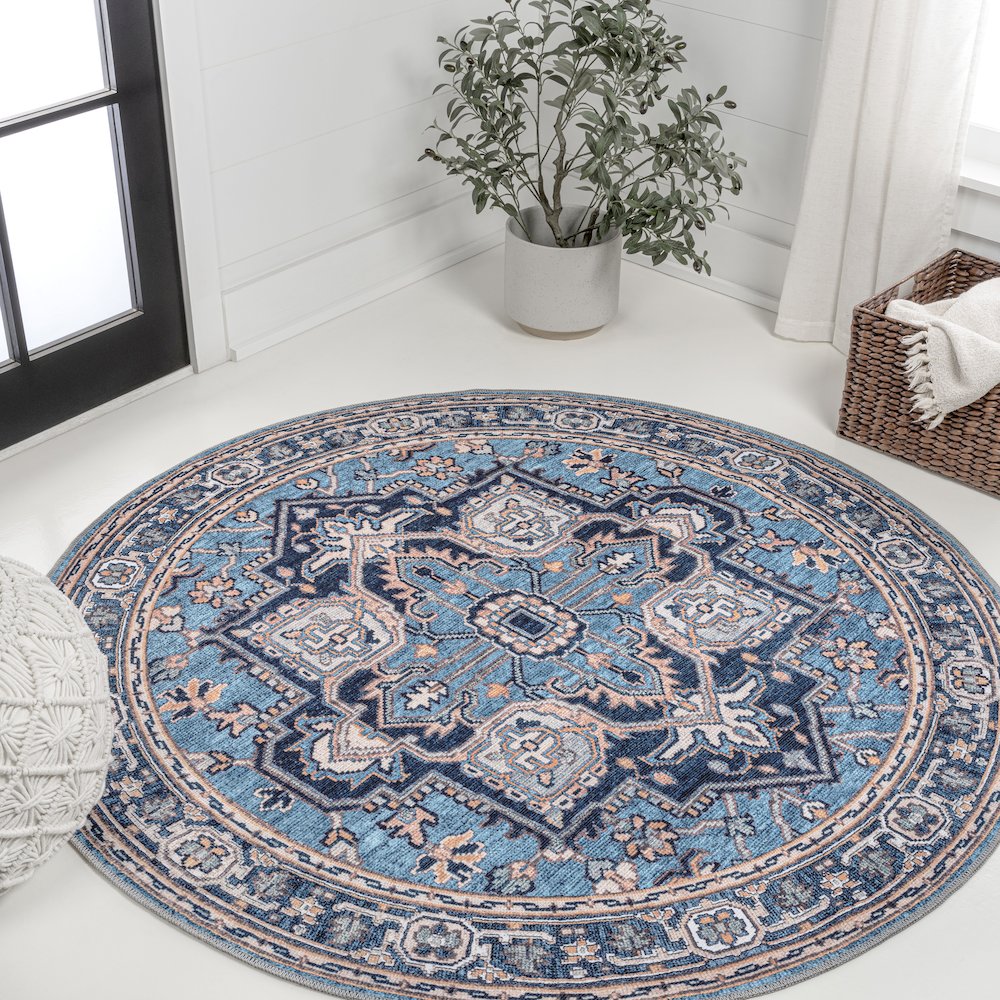 Cirali Ornate Large Medallion Machine-Washable Area Rug