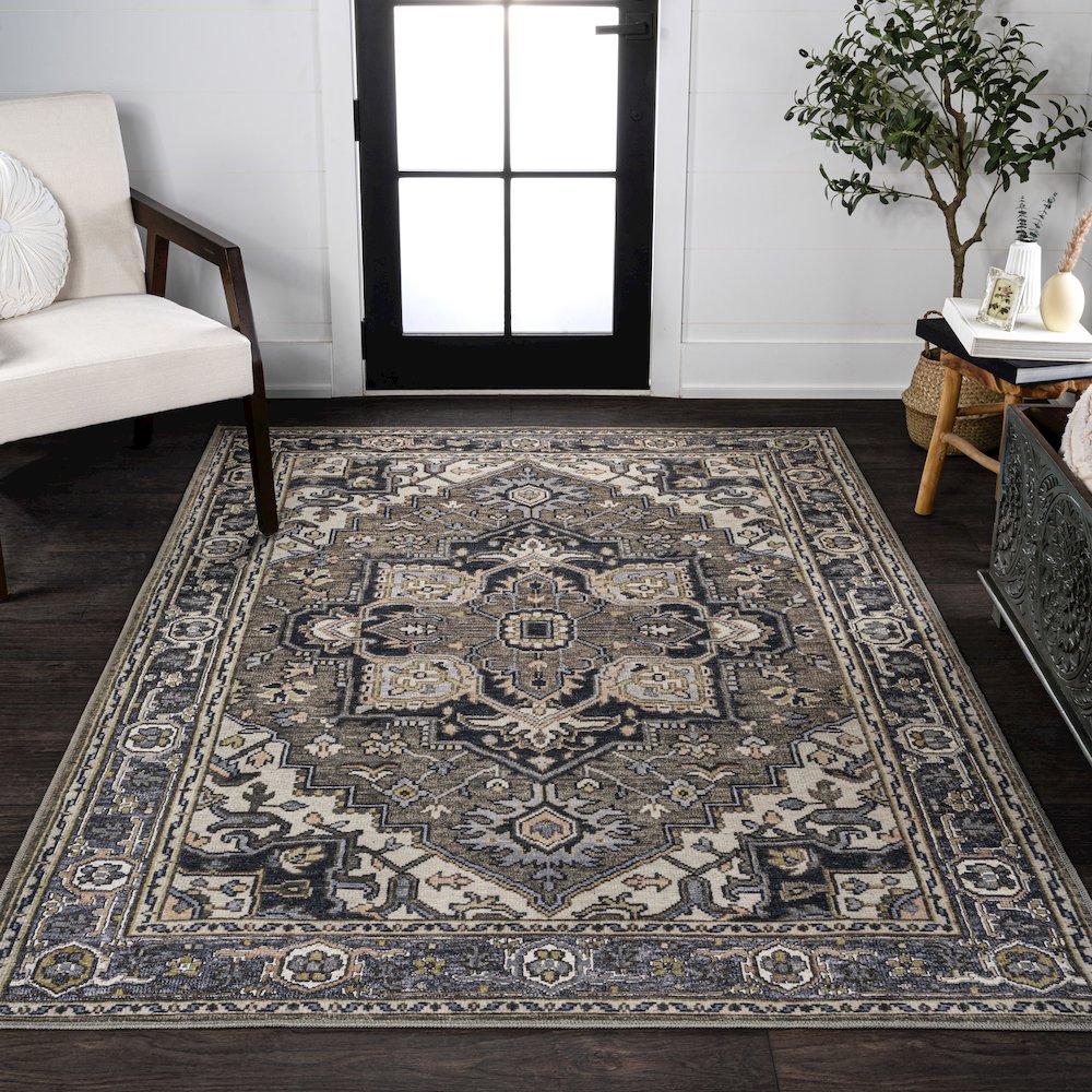 Cirali Ornate Large Medallion Machine-Washable Area Rug