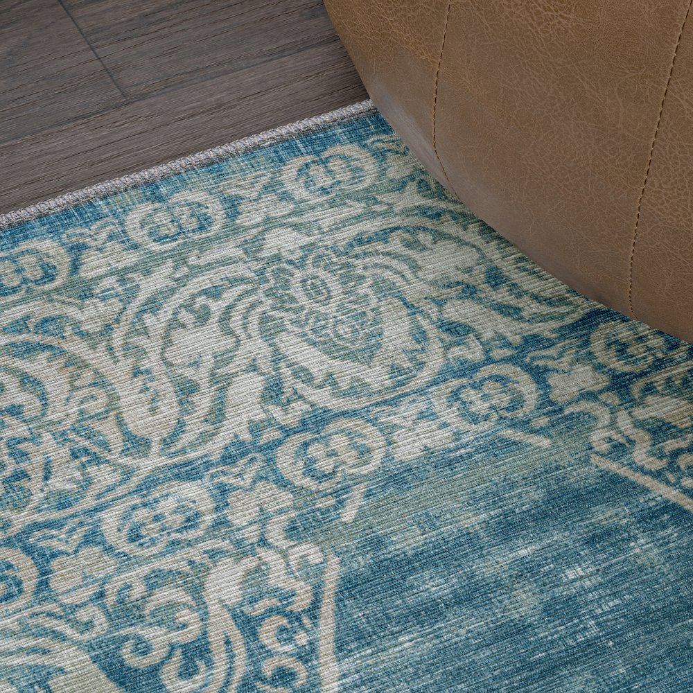 Regis Bohemian Medallion Machine-Washable Area Rug