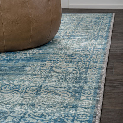 Regis Bohemian Medallion Machine-Washable Area Rug