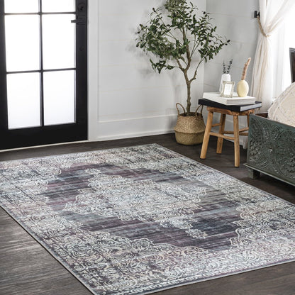 Regis Bohemian Medallion Machine-Washable Area Rug