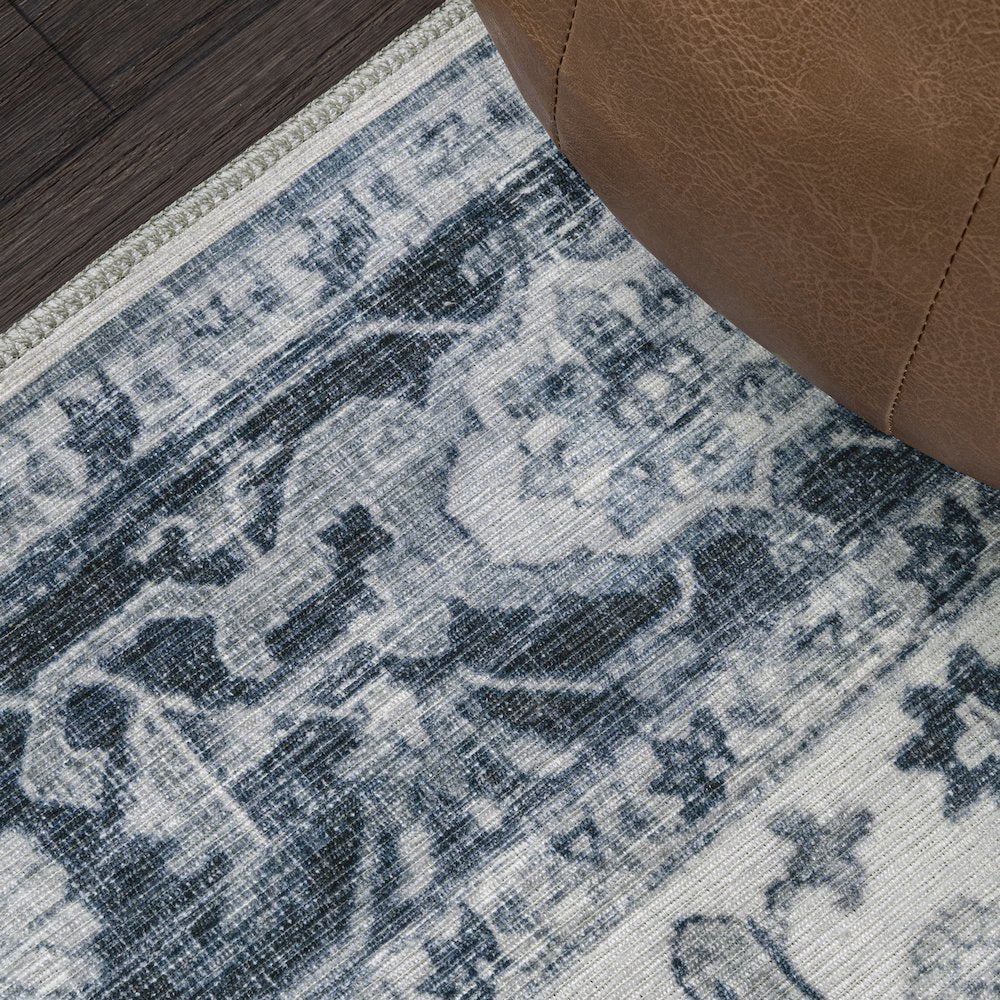 Asa Ornate Medallion Machine-Washable Area Rug