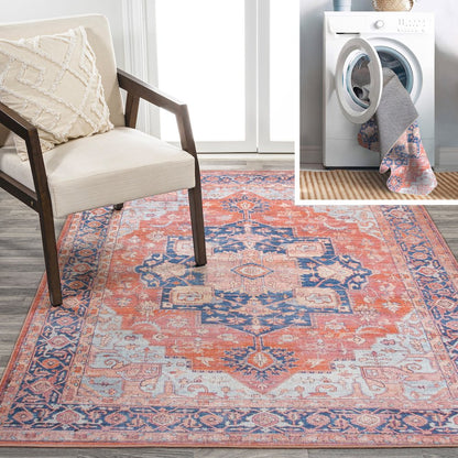 Maris Ornate Medallion Washable Indoor/Outdoor Area Rug