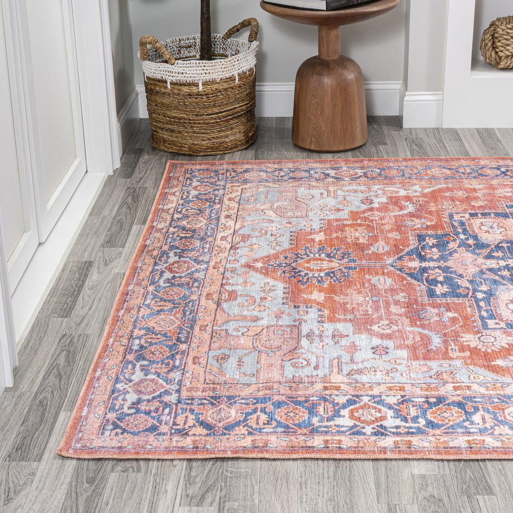 Maris Ornate Medallion Washable Indoor/Outdoor Area Rug
