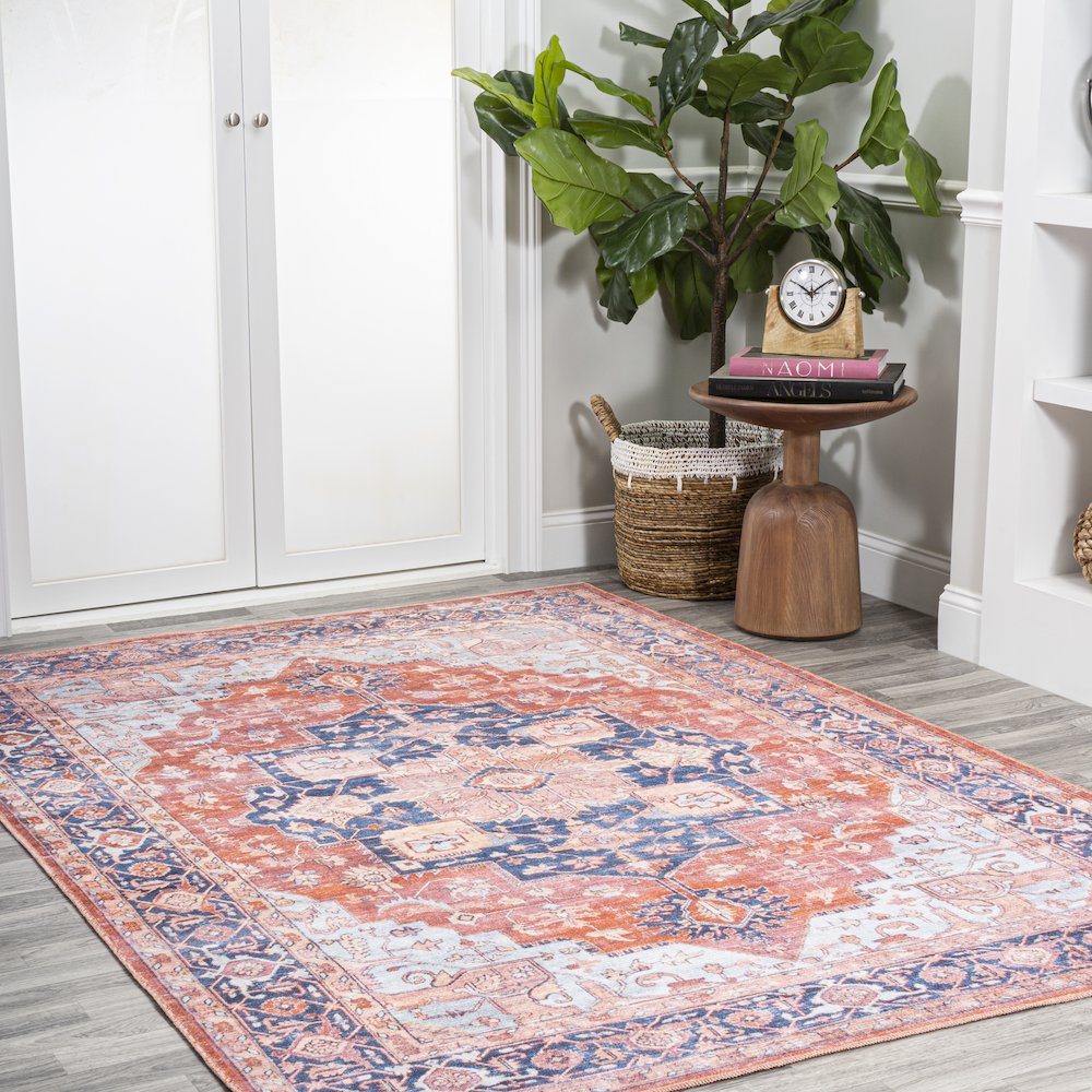 Maris Ornate Medallion Washable Indoor/Outdoor Area Rug