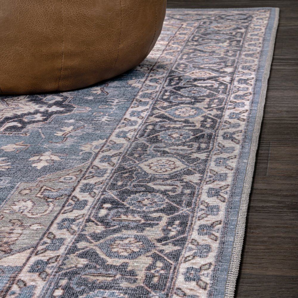 Maris Ornate Medallion Machine-Washable Area Rug