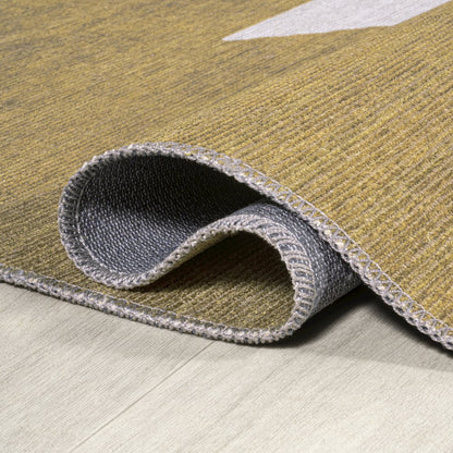 Chayton Minimalist Geometric Machine Washable Area Rug