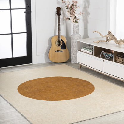 Cirkel Minimalist Geometric Dot Machine Washable Area Rug