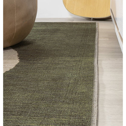 Cirkel Minimalist Geometric Dot Machine Washable Area Rug