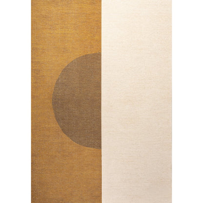 Demie Minimalist Graphic Circle Machine Washable Area Rug