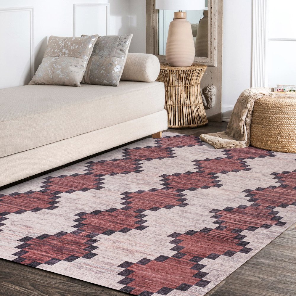 Timantii Modern Trellis Kilim Area Rug