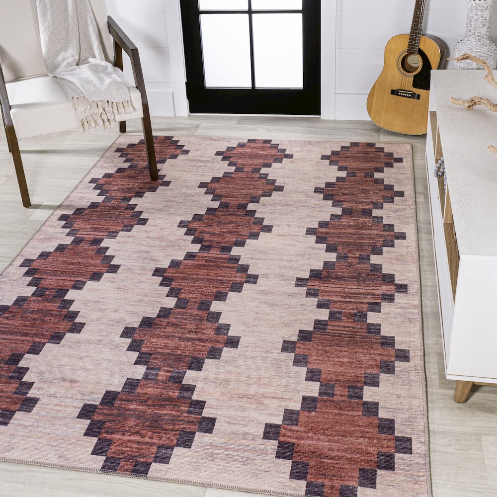 Timantii Modern Trellis Kilim Area Rug