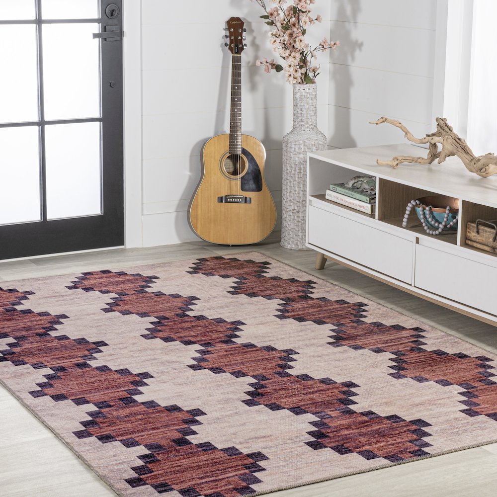 Timantii Modern Trellis Kilim Area Rug