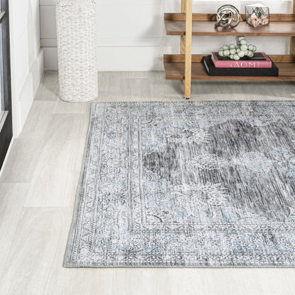 Bausch Bohemian Distressed Chenille Machine-Washable Area Rug