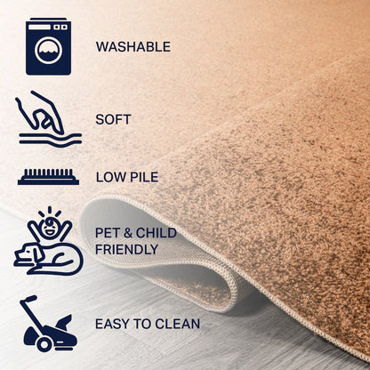 Twyla Classic Solid Low-Pile Machine-Washable Area Rug