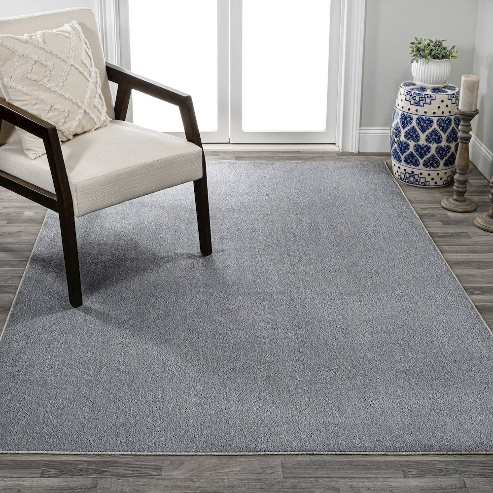 Twyla Classic Solid Low-Pile Machine-Washable Area Rug