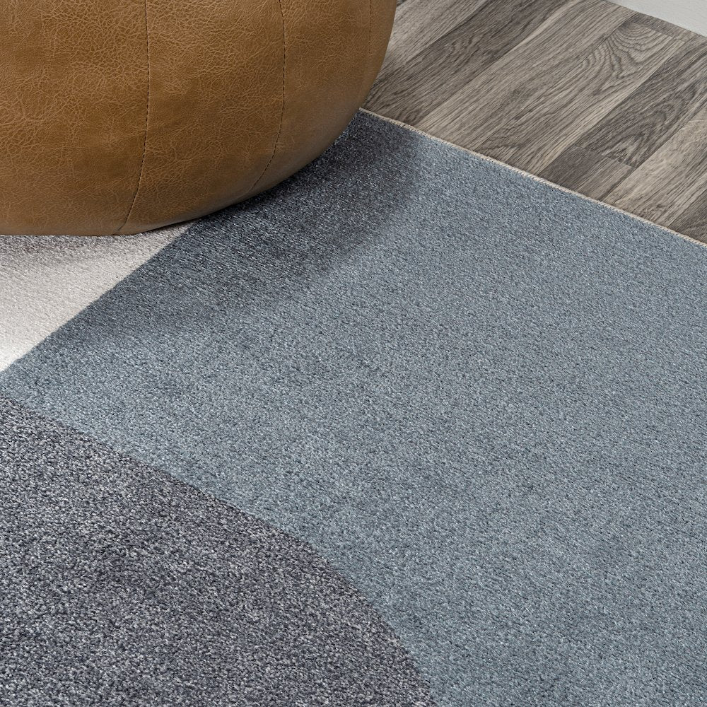 Shutter Minimalist Striped Plaid Machine-Washable Area Rug