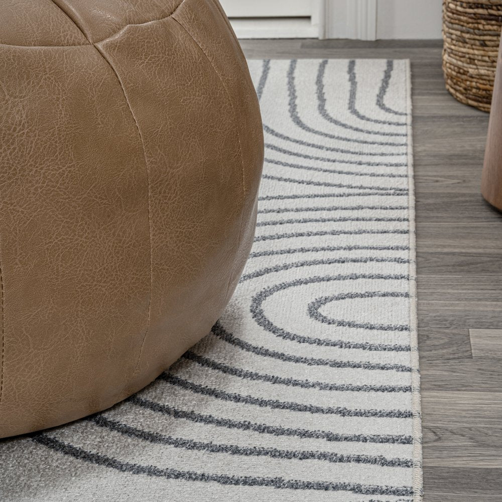 Doodle Contemporary Glam Geometric Machine-Washable Area Rug