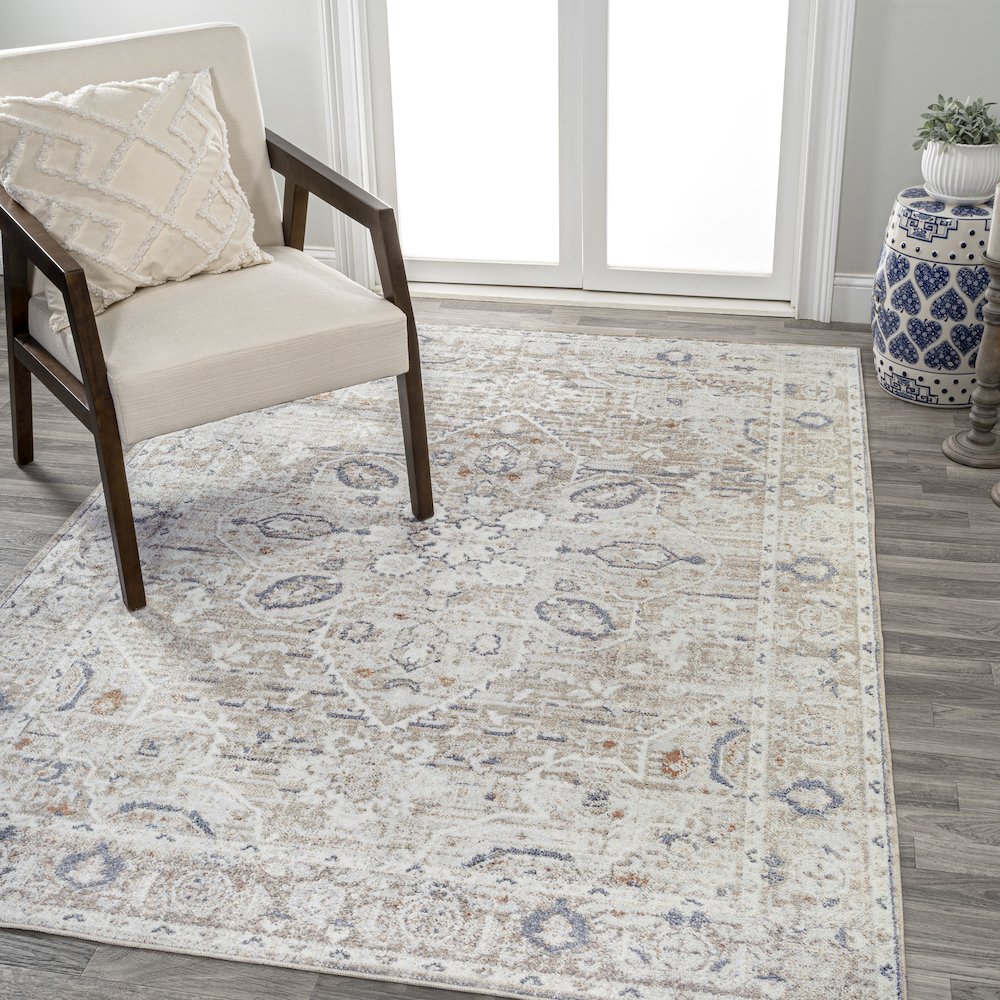Shaii Global Medallion Low-Pile Machine-Washable Area Rug