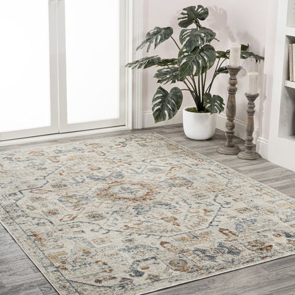 Shaemus Bohemian Medallion Low-Pile Machine-Washable Area Rug
