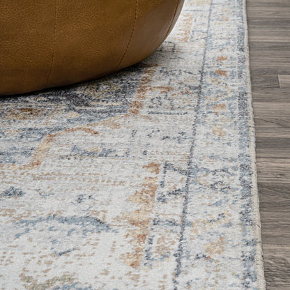Shaemus Bohemian Medallion Low-Pile Machine-Washable Area Rug