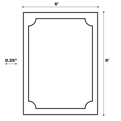 Odense High-Low Minimalist Angle GeometricIndoor/Outdoor  Rug