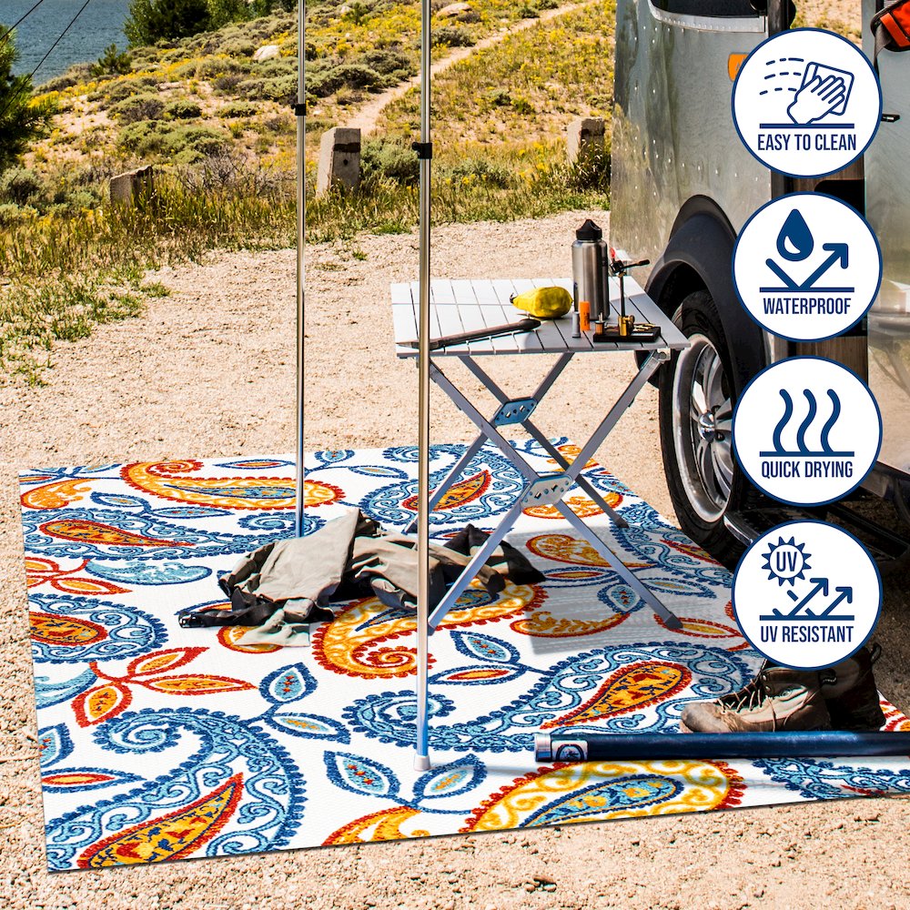 Julien Paisley High-Low Indoor/Outdoor Area Rug