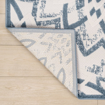 Flora Abstract Bold Mandala High-Low Indoor/Outdoor Area Rug