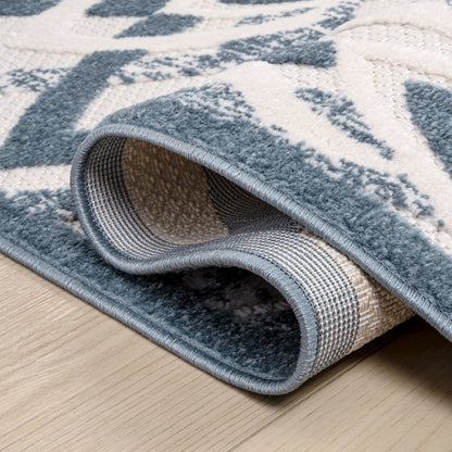 Flora Abstract Bold Mandala High-Low Indoor/Outdoor Area Rug