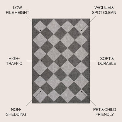Draper Classic Geometric Diamond Pattern Area Rug