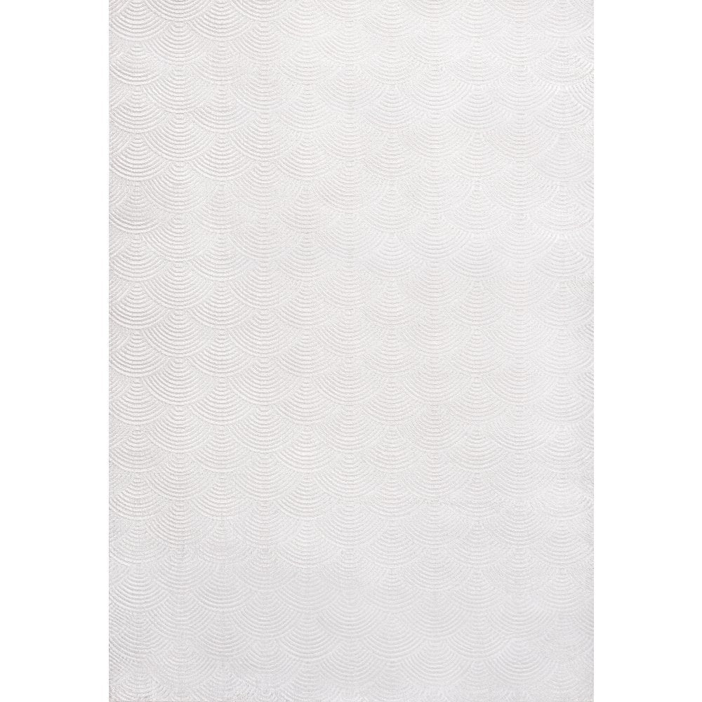 Porter Geometric Art Deco Fan Pattern High-Low Area Rug