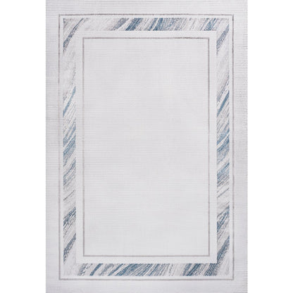 Athens Classic Border Marble Pattern High-Low Area Rug