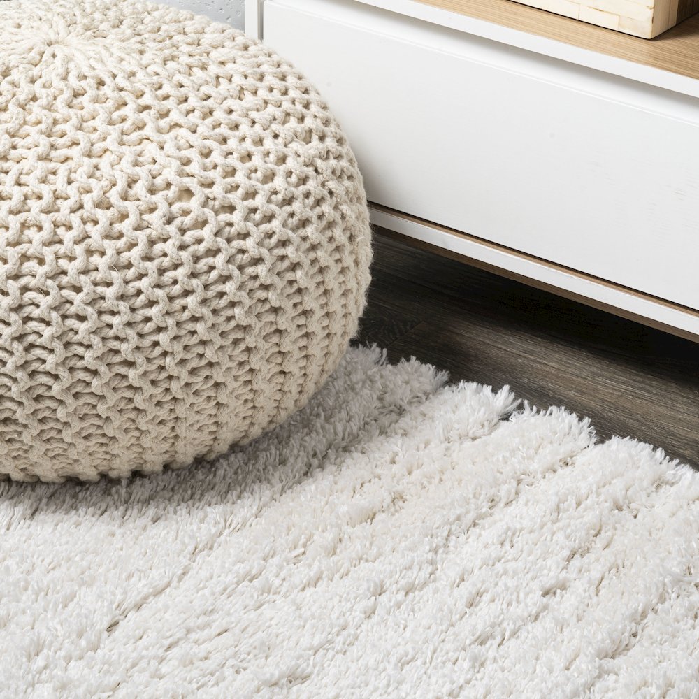 Groovy Solid Shag Area Rug