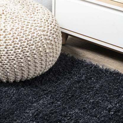 Groovy Solid Shag Area Rug