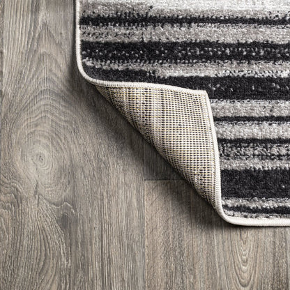 Linear Modern Half Stripe Area Rug