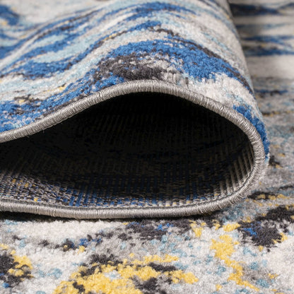 Pebble Marbled Abstract Area Rug