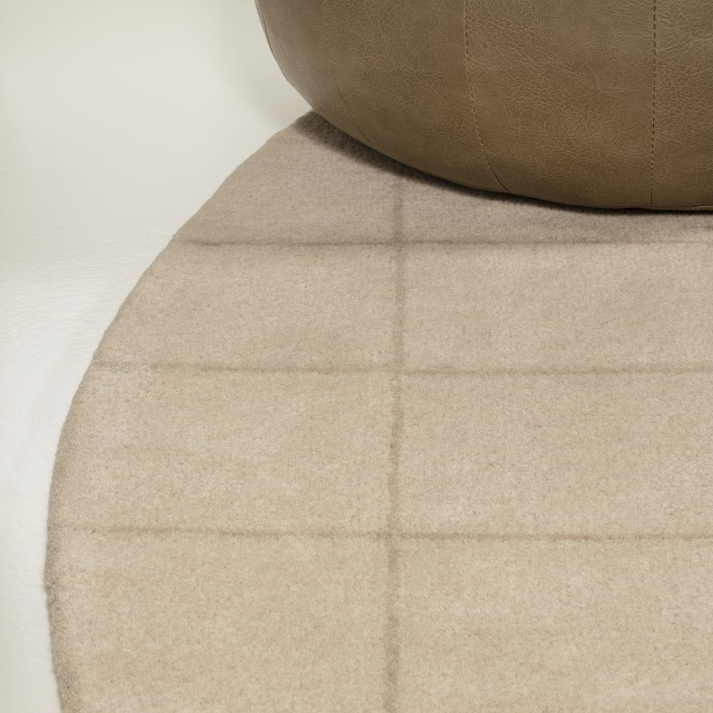 Bean Modern Plaid Grid Handwoven Wool Area Rug