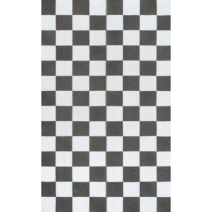 Bishop Geometric Checker Foldable Waterproof Reversible Plastic Straw Outdoor