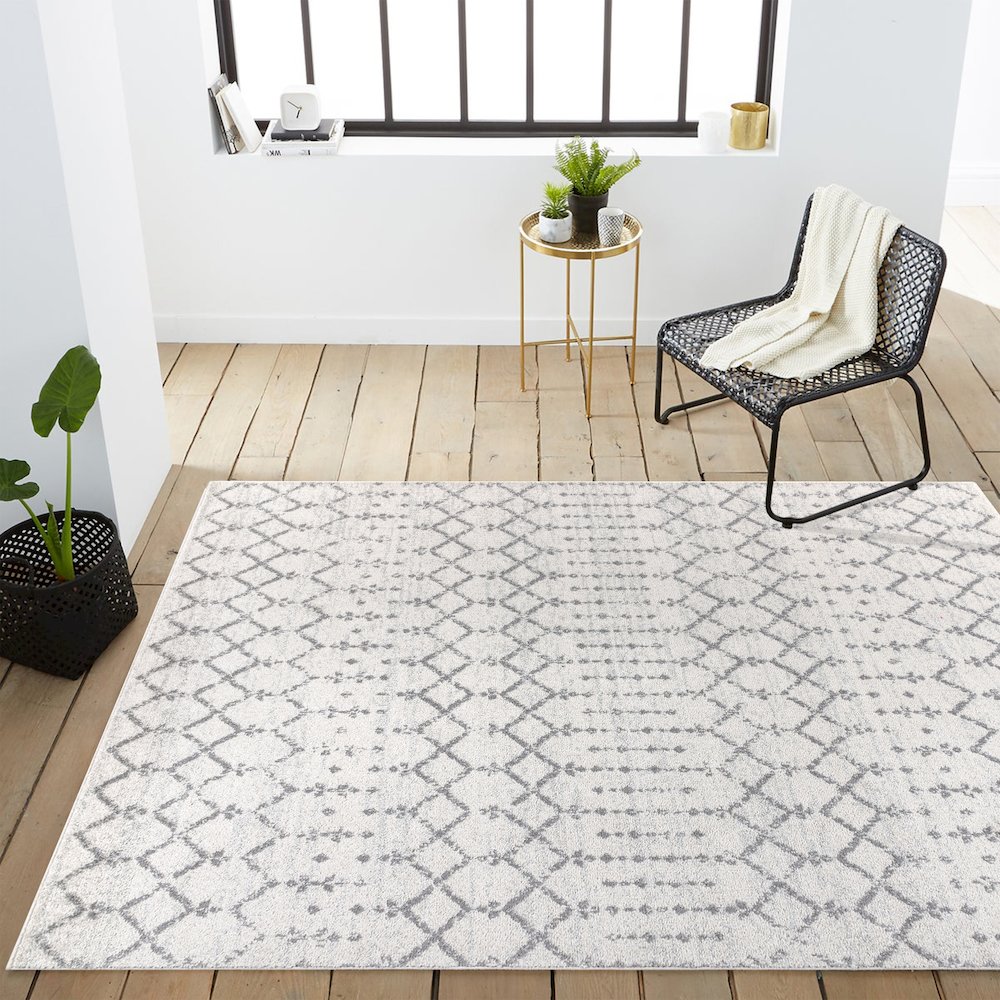 Moroccan Hype Boho Vintage Diamond Area Rug