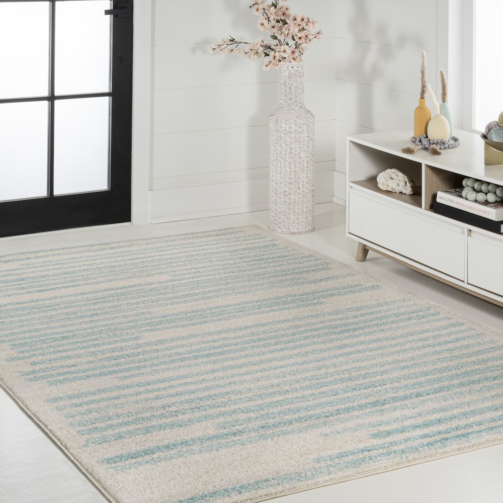 Khalil Modern Berber Stripe Area Rug