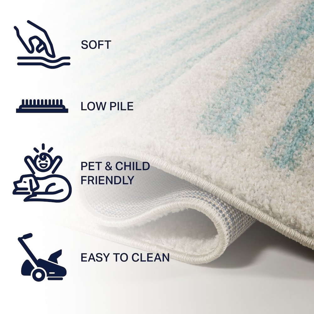 Khalil Modern Berber Stripe Area Rug