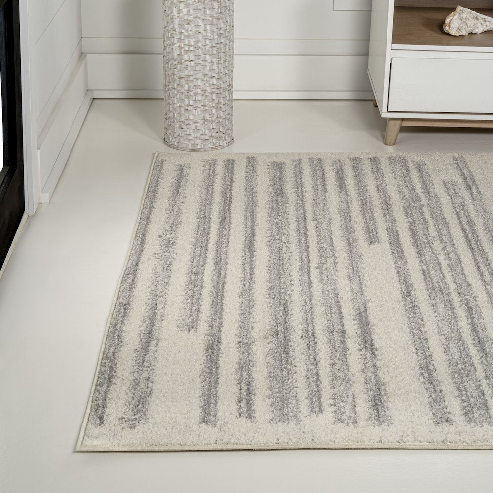 Khalil Modern Berber Stripe Area Rug
